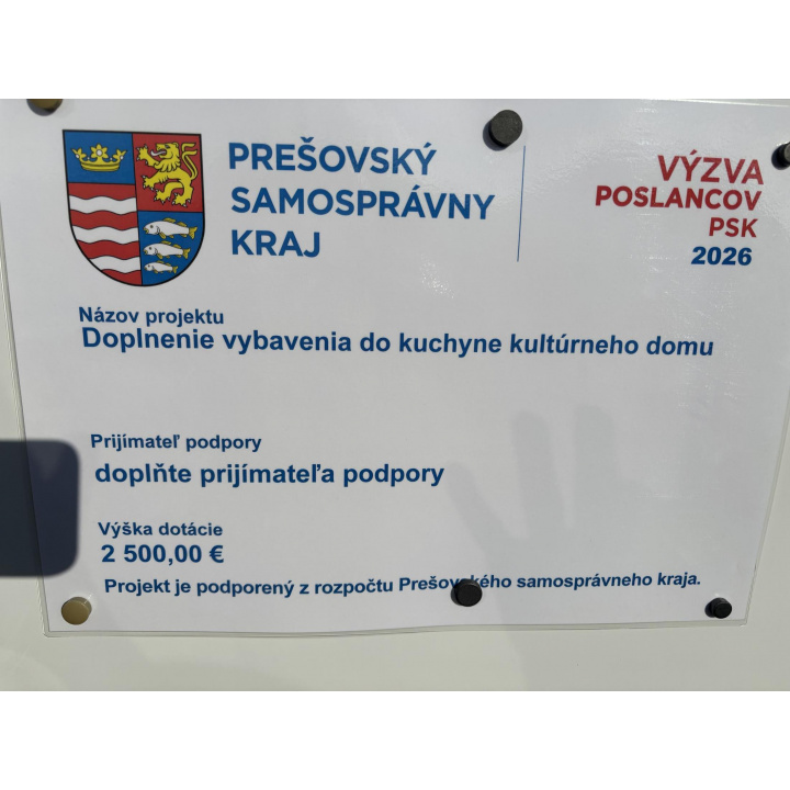 Dotácia z PSK 